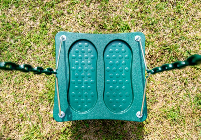 Swing-N-Slide NE 5041 Stand-Up Swing with 14" x 14" Swing Base and Coated Chains for Swing Set and Playset, Green - Image 5
